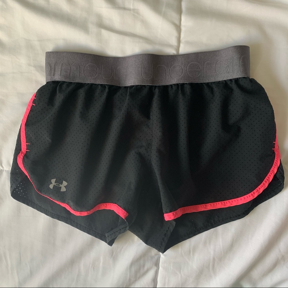 Women’s Under Armour Running Shorts Black Pink
